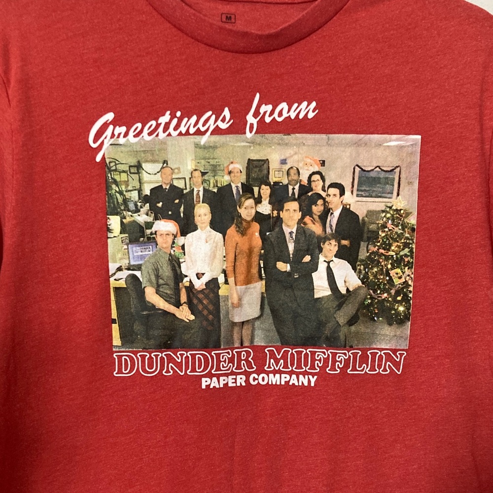 Ripple Junction Red The Office Christmas T-Shirt Unisex